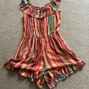 Chic Multicolor Striped Romper